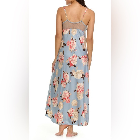 Stella Floral Empire Waist Lace and Satin Sleep Gown, Small - Picture 2 of 7